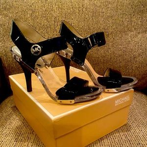 Michael Kors ankle strap patent leather sandal